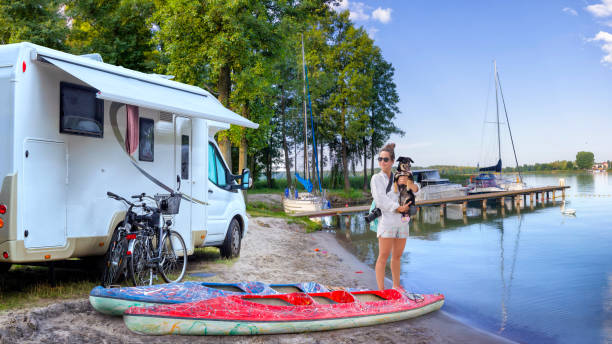 istock Summer holidays with dog at the lake 1475032864