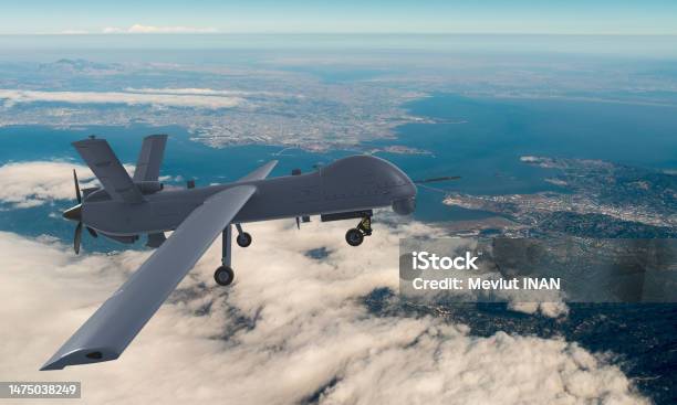 Anka Produced By Tai Highaltitude Longendurance Unmanned Combat Aerial Vehicle Stock Photo - Download Image Now