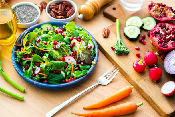 istock Healthy fresh salad and ingredients 1475039001