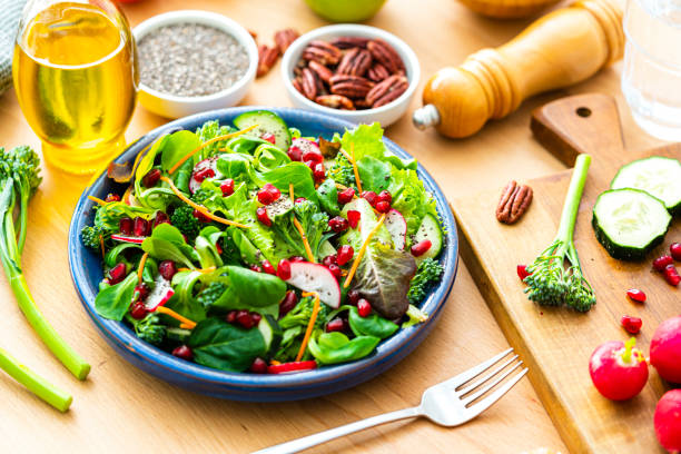istock Healthy salad plate and ingredients 1475039018