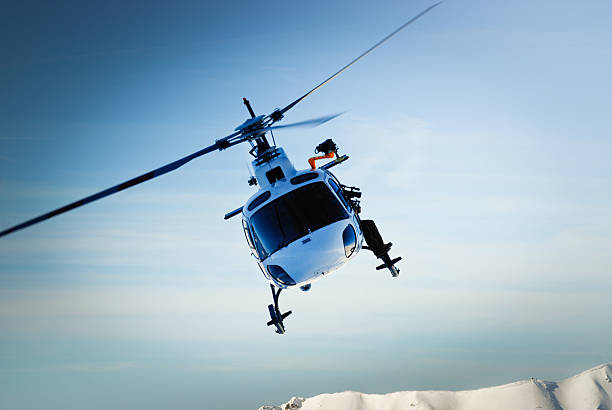 istock A helicopter flying in the air 147504030