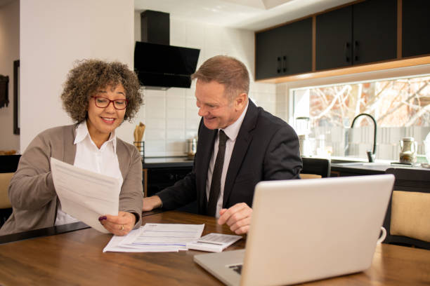 istock Married couple plans household budget 1475042240