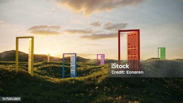 Choicevariation Concept Stock Photo - Download Image Now - Door, Change, Opening