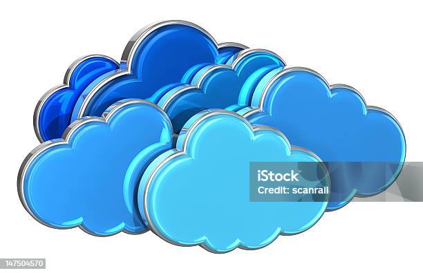 Foto de Conceito De Computação Em Nuvem e mais fotos de stock de Computação em nuvem - Computação em nuvem, A caminho, Abstrato