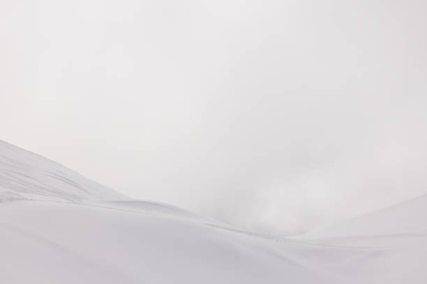 istock Misty white winter landscape with snow 1475047661