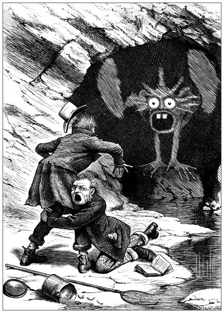 Antique illustration of Lewis Carroll's poems and fables, by Arthur Burdett Frost