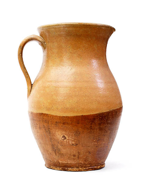 istock Clay jug, old ceramic vase isolated 147505788