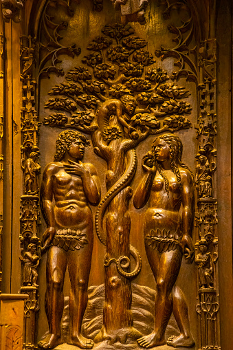 Adam and Eve, Auch Cathedral, UNESCO site, Midi-Pyrenees, France