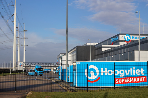 Hoogvliet warehouse and distributioncenter in Bleiswijk in the Netherlands. This is the most sustainable distributioncenter of the world