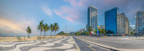 Copacabana is an elite beach in Rio de Janeiro. stock photo