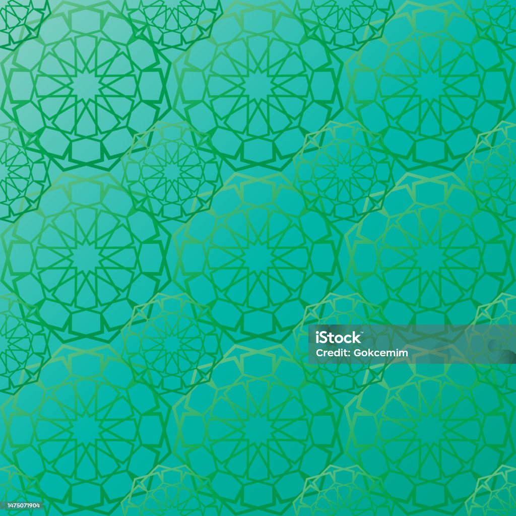 Islamic Gradient Metallic Gradient Islamic Pattern Abstract Background Stock ...