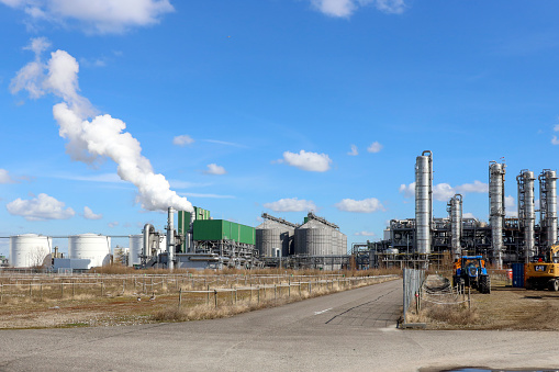 Gunvor refinery in the Europoort harbor  for bio fuel in the port of Rotterdam