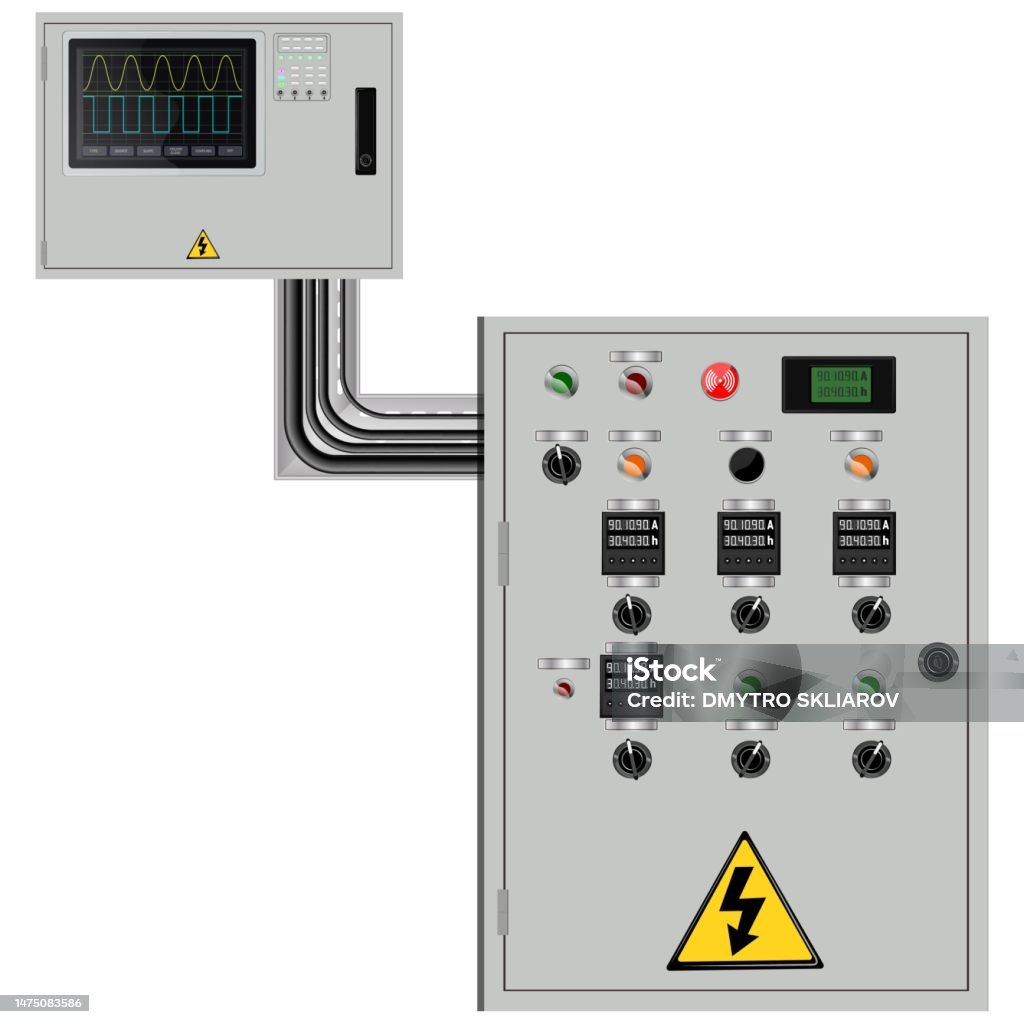 Computer Panel Vector Image Control Panel Production Control Panel And Control Of Computer Devices ...