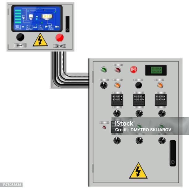 Computer Panel Illustration Control Panel Production Control Panel And Control Of Computer Devices ...