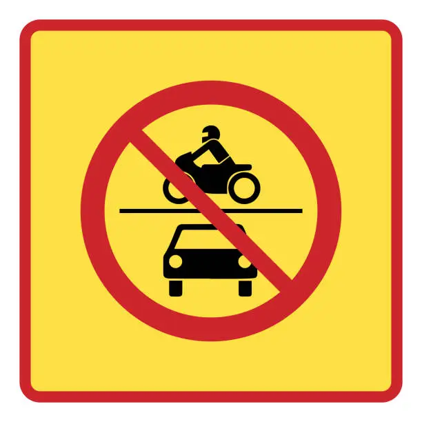 Vector illustration of Traffic signs. Road signs. Instruction road signs. Road signs acting on the area. No traffic except bicycles and mopeds of class 2.