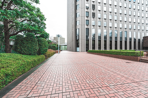 Open area in front of the building in Shinjuku, Tokyo