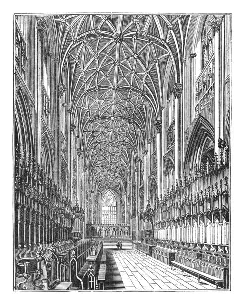 istock York Minster Cathedral (interior of the choir ) in York, North Yorkshire (England) - Vintage engraved illustration 1475098739