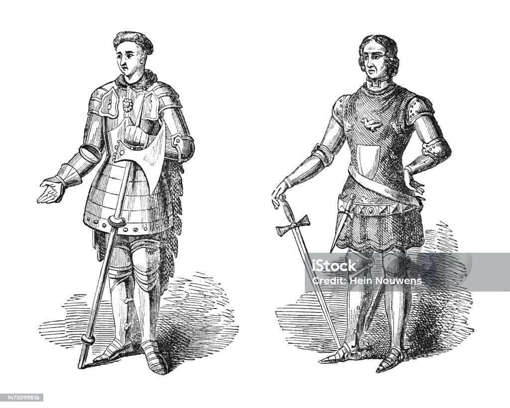 William Montagu 1 Earl Of Salisbury Vintagegravurillustration Stock