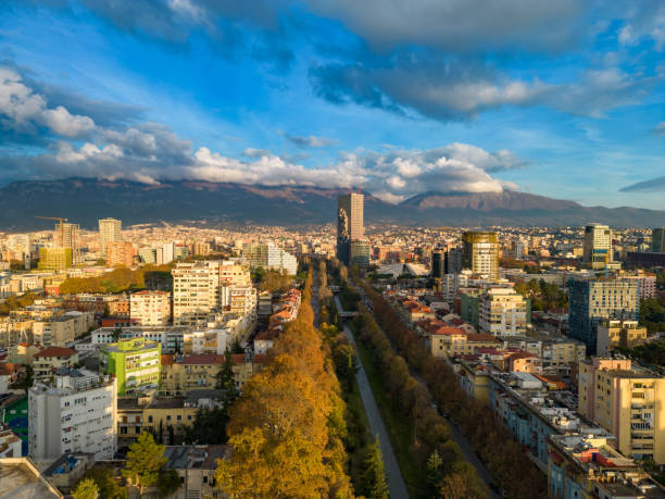 istock Tirana river from drone, Albanian Capital 1475102375