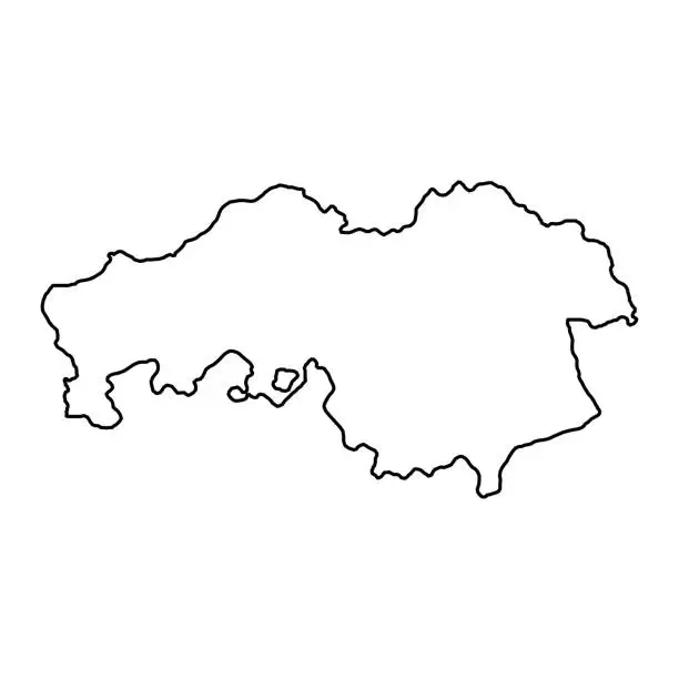 Vector illustration of North Brabant province of the Netherlands. Vector illustration.