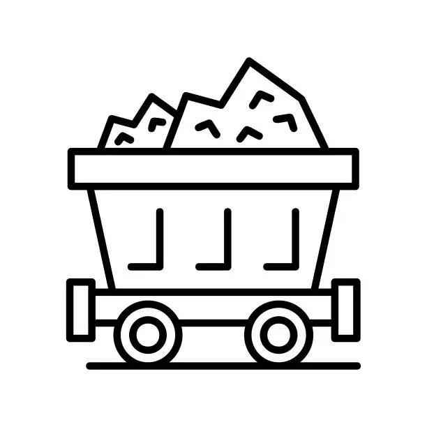 Vector illustration of Mine Cart Icon