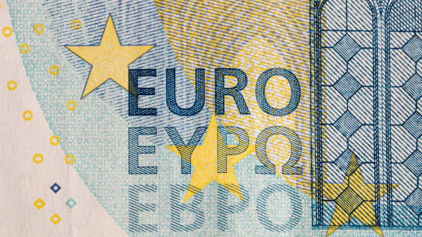 euro currency. europe inflation, eur money. european union curreny - european union euro note currency forex european union currency imagens e fotografias de stock