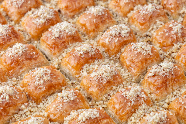 Baklava dessert stock photo