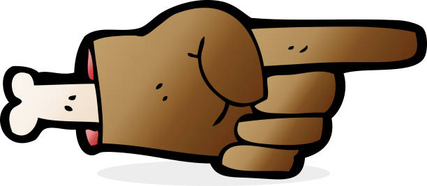 Cartoon Hand Pointing Down