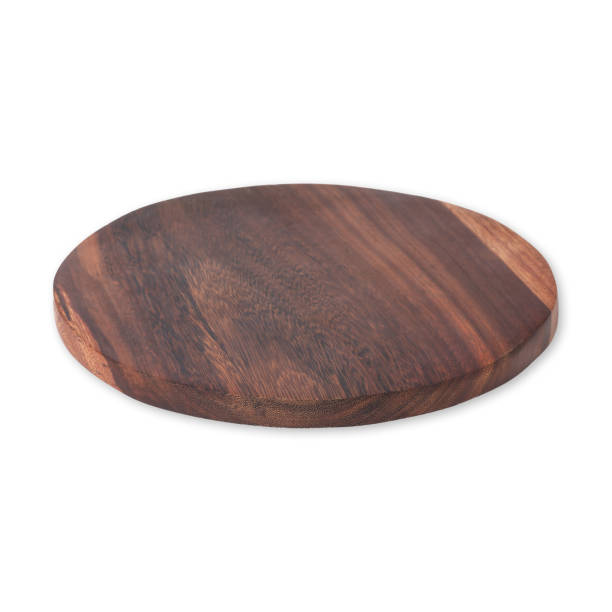 istock Wooden round board isolated over white background 1475128604