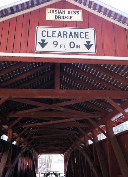 istock Historic wooden Josiah Hess covered bridge 1475129516