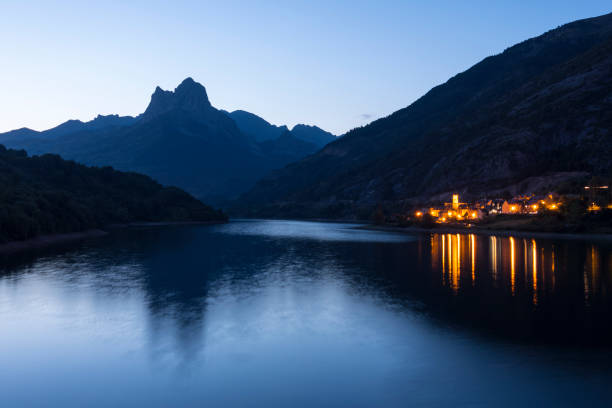 Lanuza, a pretty village in the Aragonese Pyrenees (Spain) stock photo