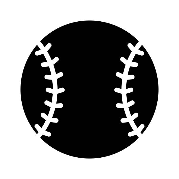 야구 고립 벡터 실루엣. - baseball silhouette pitcher playing stock illustrations