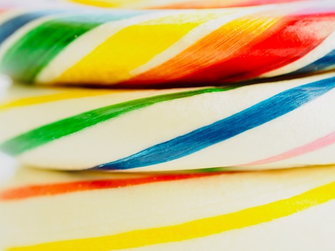 Striped rainbow candy, close up. OLYMPUS DIGITAL CAMERA