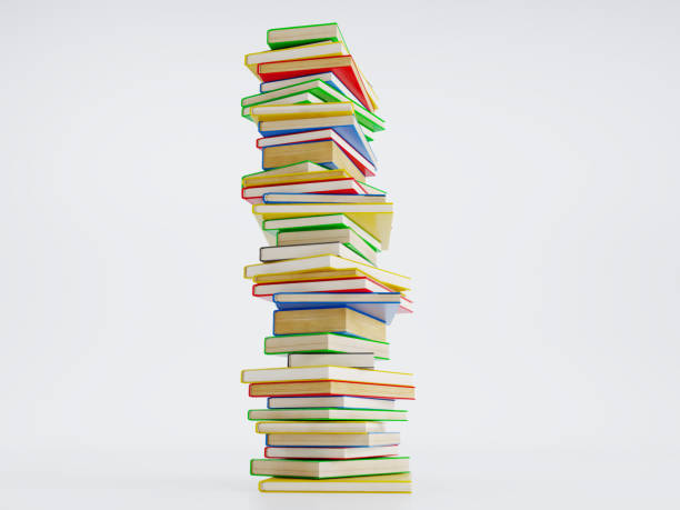 istock Stack of colored books isolated on white background, back oncept, back to school , 1475135962