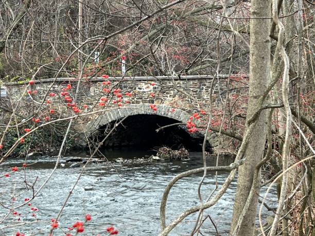 Stone Arch Bridge, Bethlehem, Pennsylvania stock photo