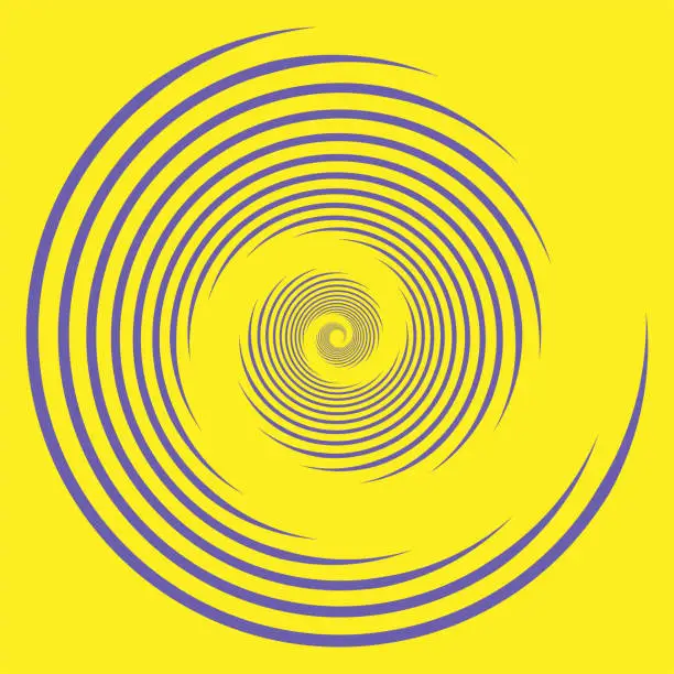 Vector illustration of Abstract yellow background. Very peri vortex speed lines. Optical art. Trendy design element for technology logo, sign, symbol, web, prints, posters, templates, patterns.