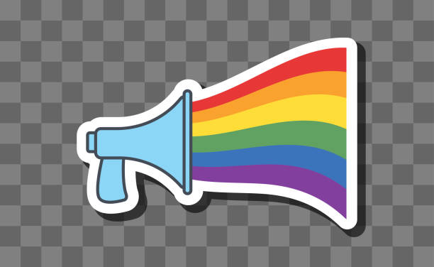istock LGBT megaphone whith rainbow. Isolated vector illustration, pride month voice speaker. Pride parade message. 1475137461