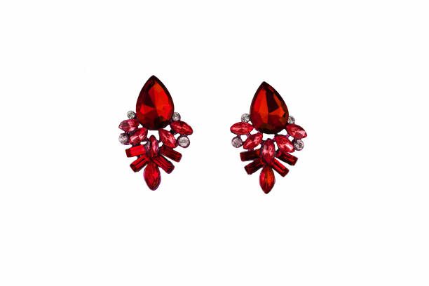 istock beautiful earrings isolated on  background. 1475144622