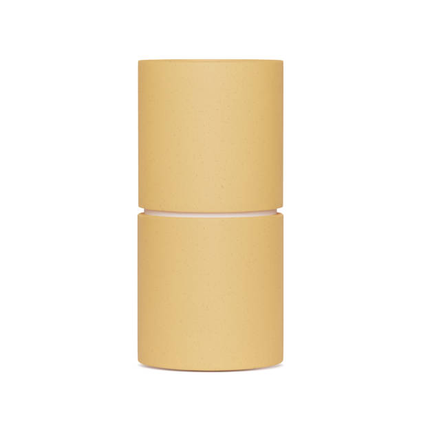 istock Beige paper tube package mockup on white background 1475150289