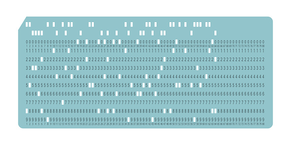Vintage Ibm Punch Card For Electronic Calculated Data Processing ...