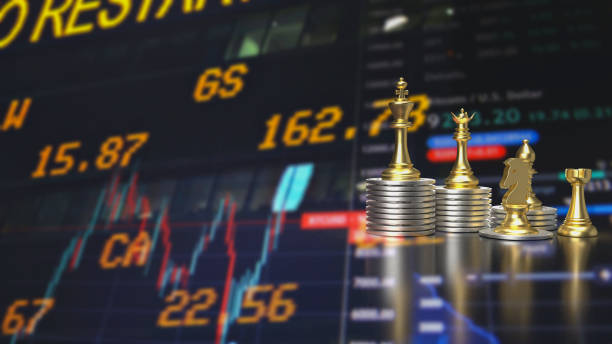 istock gold chess and coins for Business concept 3d rendering 1475159190