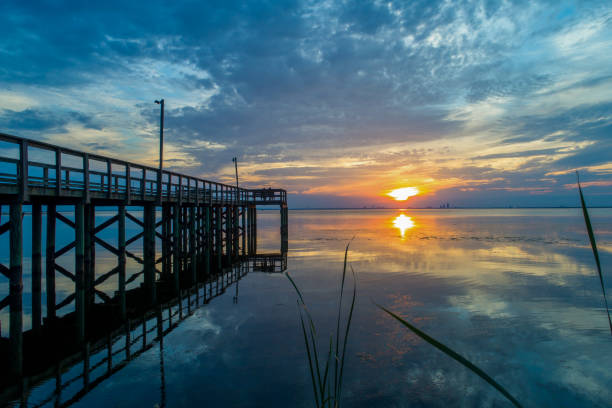 istock Pier on Mobile Bay at sunset 1475170487