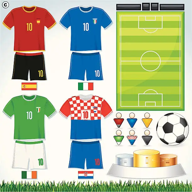 Vector illustration of Euro 2012 Group C