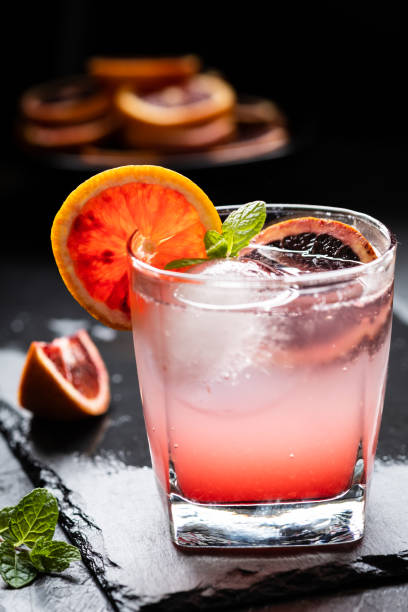 Blood Orange Mocktail stock photo