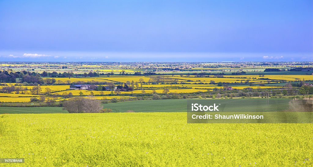 View from lincolnshire wolds View to the sea from high in the linconshire wolds Lincolnshire Stock Photo