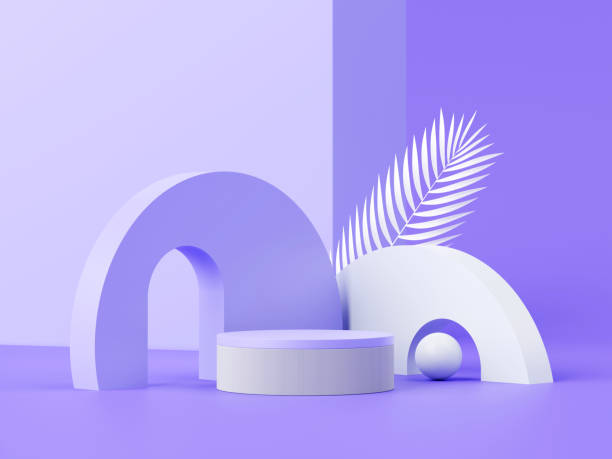 istock 3D Render, Minimal Realistic pastel Display Podium for Product Mock up or Cosmetics Presentation in colorful pastel Studio, Cylinder pedestal showcase scene, geometric shapes background. 1475184790