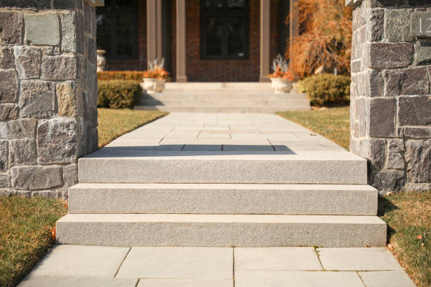 istock staircase showing pathway and urban background outdoors with beautiful summer walkway showing contemporary way of success in the future with stairs for design 1475185055