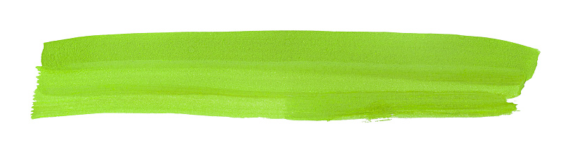 Lime green brush isolated on white background. lime green brush.