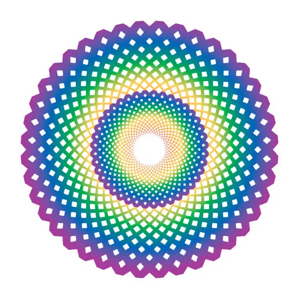 Vector illustration of Spiral concentric pattern