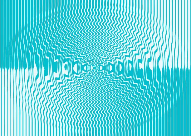 Vector illustration of Abstract ripples spreading across liquid